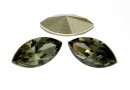 Swarovski navette, fancy chaton, black diamond, 10mm - x4