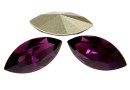 Swarovski navette, fancy chaton, amethyst, 10mm - x4