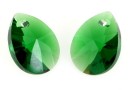 Swarovski, pandantiv picatura, dark moss green, 8mm - x4