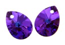 Swarovski, pandantiv picatura, heliotrope, 8mm - x4