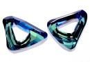 Swarovski, pandantiv cosmic triangle, bermuda blue, 14mm - x1