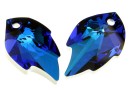 Swarovski, pandantiv frunza, bermuda blue, 26x16mm - x1