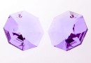 Swarovski, pandantiv octogon, violet, 14mm - x1