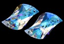 Swarovski, pandantiv wave leaf, blue aurore boreale, 30mm - x1