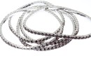 1088 Swarovski dark siam bracelet, rhodium plated, 18cm - x1