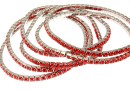 1088 Swarovski hyacinth bracelet, rhodium plated, 18cm - x1