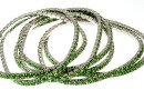 1088 Swarovski fern green bracelet, rhodium plated, 18cm - x1