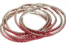 1088 Swarovski Indian pink bracelet, rhodium plated, 18cm - x1