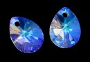 Swarovski, pandantiv picatura, blue aurore boreale, 8mm - x4