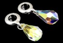 Swarovski,drop pendant, aurora borealis, 15mm - x1