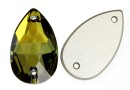 Swarovski, drop link, tabac, 28x17mm - x1