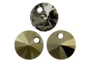 Swarovski, pandantiv rivoli, metallic light gold, 8mm - x4