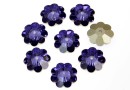 Swarovski, marguerite flower, tanzanite, 10mm - x4