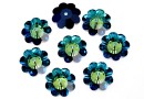 Swarovski, marguerite flower, bermuda blue, 12mm - x4