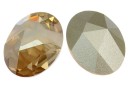 Swarovski, fancy cabochon kaputt oval, golden shadow, 23x18mm - x1