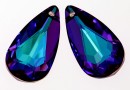 Swarovski, drop pendant, heliotrope, 24x12mm - x1