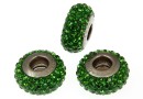 Swarovski, becharmed pave dark moss shining green, 13.5mm - x1
