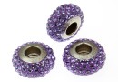 Swarovski, becharmed pave tanzanite purple, 13.5mm - x1