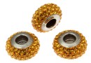 Swarovski, becharmed pave topaz shining curry, 13.5mm - x1