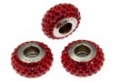 Swarovski, becharmed pave indian siam shining red, 13.5mm - x1