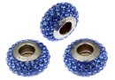 Swarovski, becharmed pave sapphire dark blue, 13.5mm - x1
