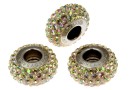 Swarovski, becharmed pave luminous green pearl silk, 13.5mm - x1