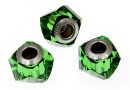 Swarovski, becharmed helix, dark moss green, 14mm - x1