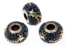 Swarovski, becharmed pave star montana, 15mm - x1