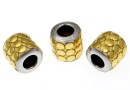 Swarovski, becharmed pave mettalics gold polished, 9.5mm - x1