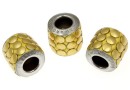 Swarovski, becharmed pave mettalics gold brushed, 9.5mm - x1