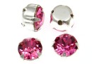 Swarovski, chaton montees rose, 6mm - x10