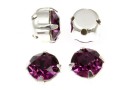 Swarovski, chaton montees, amethyst, 6mm - x10