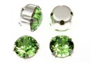 Swarovski, chaton montees peridot, 6mm - x10