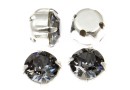 Swarovski, chaton montees, silver night, 6mm - x10