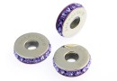 Swarovski, becharmed rondelle tanzanite, 13mm - x1