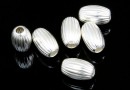 Decorative beads, 925 silver, 8x5mm - x2