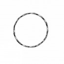 Jump rings, rhodium plated 925 silver, 23mm - x1