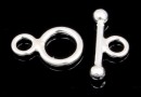 Incuietoare toggle rotund argint 925, 9.5mm - x1