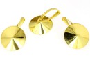 Earring findings, gold-plated 925 silver, rivoli 18mm - x1pair