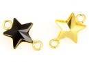 Link, base, gold-plated 925 silver, for Swarovski star 10mm - x1