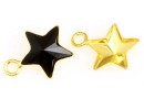 Pendant base, gold-plated 925 silver, for Swarovski star 10mm - x1