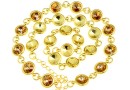 Bracelet base, 12 Link, gold-plated 925 silver, rivoli 6mm - x1