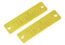 Link, engraved, gold-plated 925 silver, I love you, 19x5mm - x1