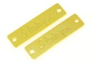 Link, engraved, gold-plated 925 silver, I love you, 19x5mm - x1