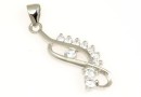 Pandantiv, argint 925 placat cu rodiu, 26x12.5mm - x1