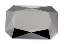 Swarovski, rivoli cabochon jet metallic silver, 27x18.5mm - x1