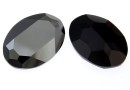 Swarovski, rivoli cabochon jet hematite, 30mm - x1