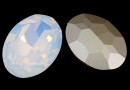 Swarovski, rivoli cabochon white opal, 30mm - x1