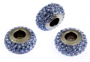 Swarovski, becharmed pave light sapphire-sky blue, 13.5mm - x1