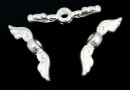 Spacer, angel, wings, 925 silver, 18mm - x1